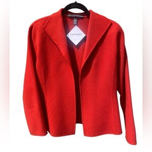 Linda Allard Ellen Tracy Wool Embroidered Geometric Jacket 8P